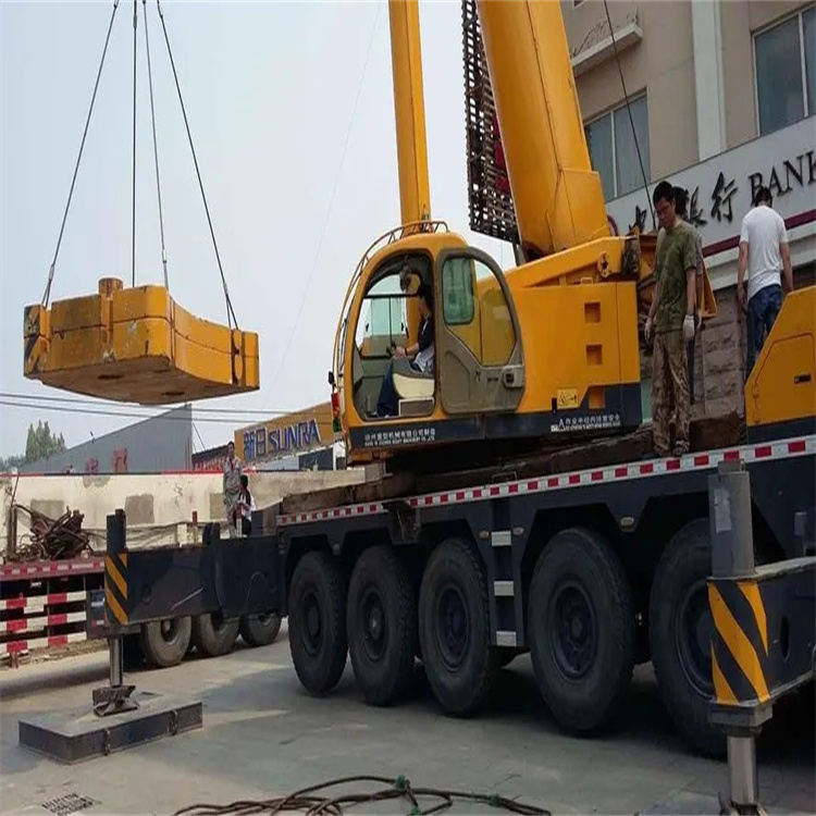 监利当地吊车出租|机器吊装|75吨|工厂搬迁服务